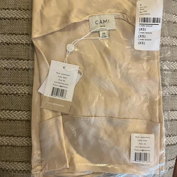 NWT Cami NYC 100% silk halter top in “shell” -XS corset bustier - Picture 3 of 6